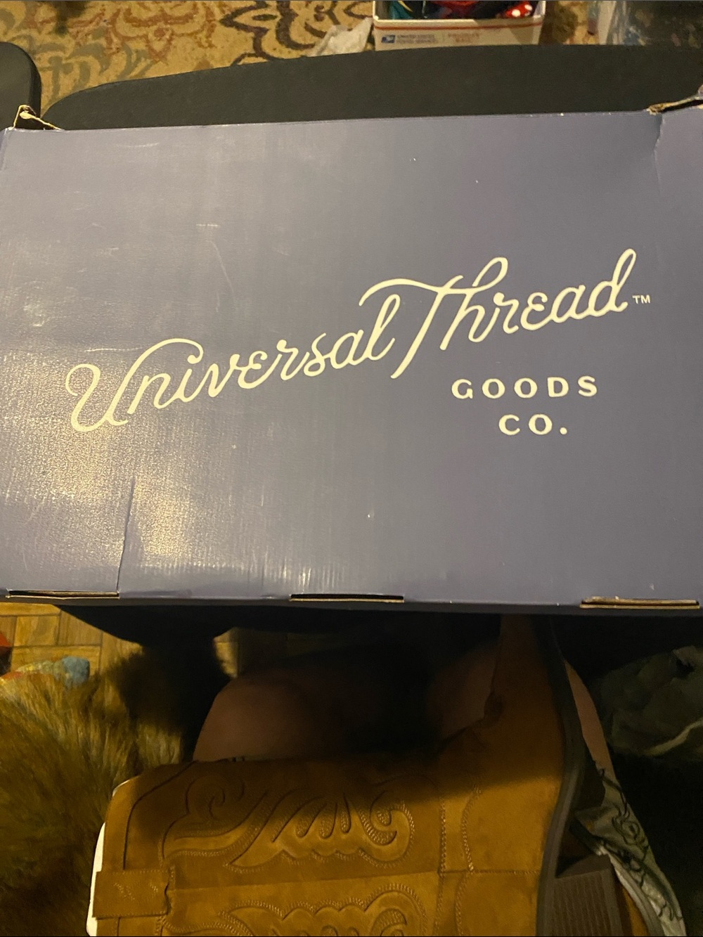 NEW IN BOX UNIVERSAL THREAD LORENA BOOTS WO SIZE 8.5 COGNAC FAUX SUEDE - Picture 4 of 12